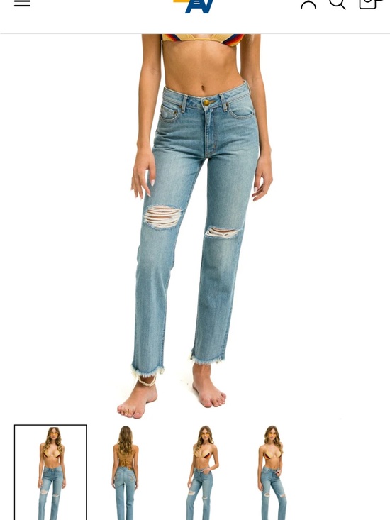 Aviator Nation Denim - Aviator Nation Straight-Leg Jeans - Light Blue